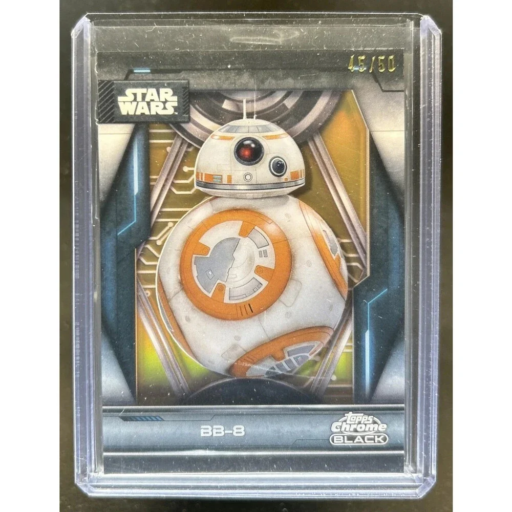 2025 Topps Star Wars Smugglers Outpost BB-8 Droid Shadowbox Gold Refractor #/50
